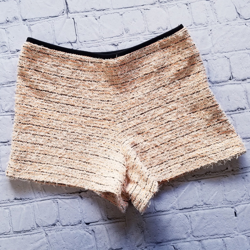 Miss Selfridge Peach Knit Shorts Sz 6